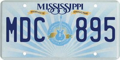 MS license plate MDC895