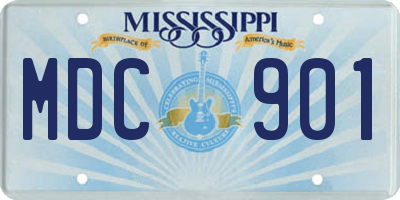 MS license plate MDC901