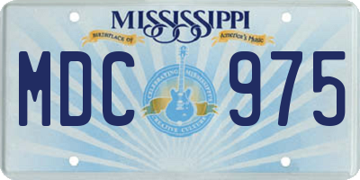 MS license plate MDC975