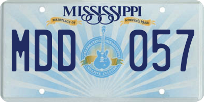 MS license plate MDD057