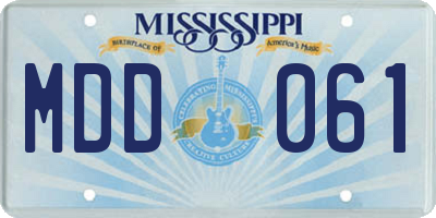 MS license plate MDD061