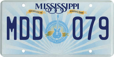 MS license plate MDD079