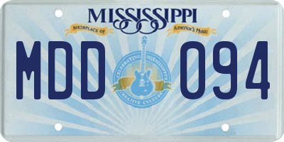 MS license plate MDD094