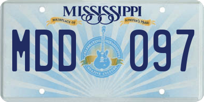 MS license plate MDD097