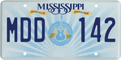 MS license plate MDD142