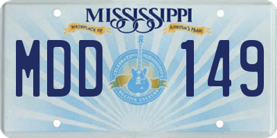 MS license plate MDD149