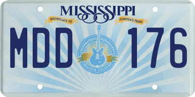 MS license plate MDD176
