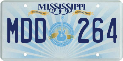 MS license plate MDD264