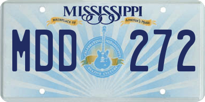 MS license plate MDD272