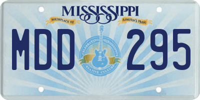 MS license plate MDD295