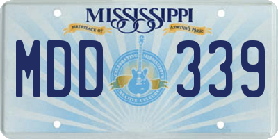 MS license plate MDD339