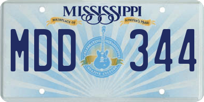 MS license plate MDD344