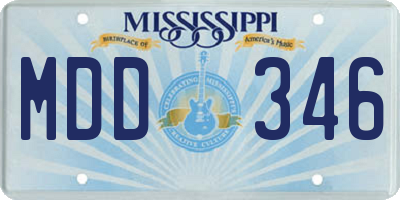 MS license plate MDD346