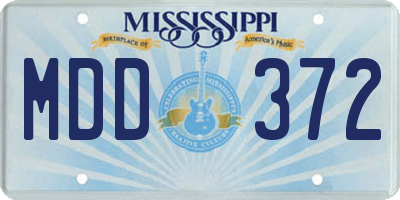 MS license plate MDD372
