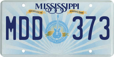 MS license plate MDD373