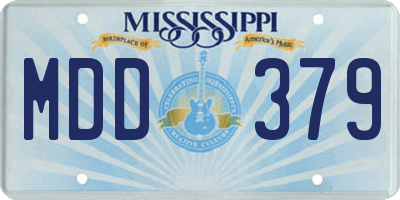 MS license plate MDD379