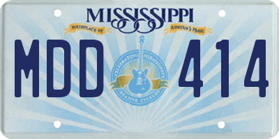 MS license plate MDD414