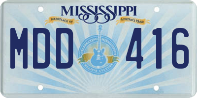MS license plate MDD416