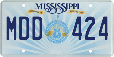 MS license plate MDD424