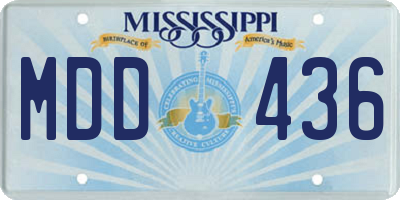 MS license plate MDD436