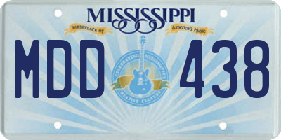 MS license plate MDD438