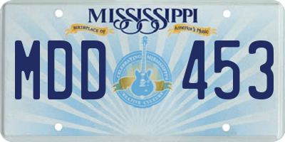 MS license plate MDD453