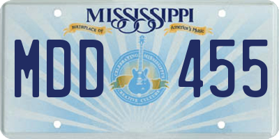 MS license plate MDD455