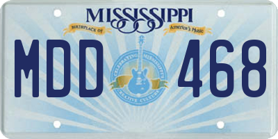 MS license plate MDD468