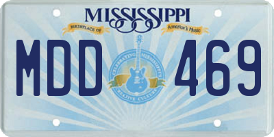 MS license plate MDD469