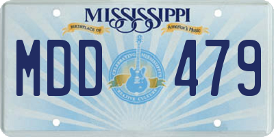 MS license plate MDD479