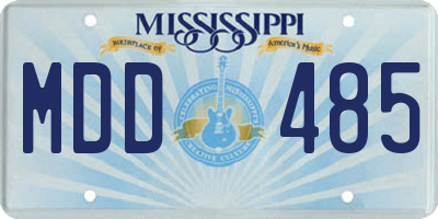 MS license plate MDD485
