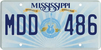 MS license plate MDD486