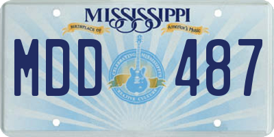 MS license plate MDD487