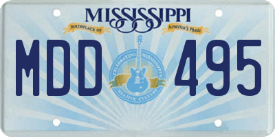 MS license plate MDD495