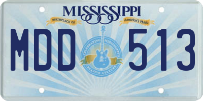 MS license plate MDD513
