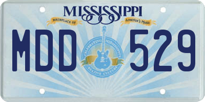 MS license plate MDD529