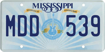 MS license plate MDD539