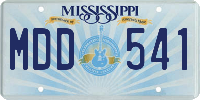 MS license plate MDD541