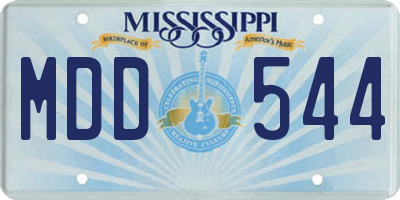 MS license plate MDD544