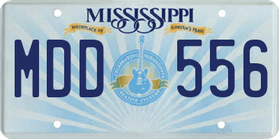 MS license plate MDD556