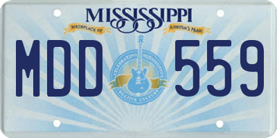 MS license plate MDD559