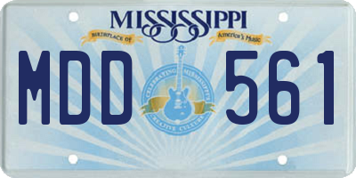 MS license plate MDD561