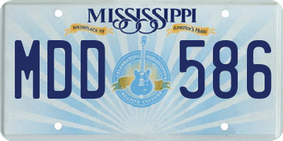 MS license plate MDD586