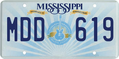 MS license plate MDD619