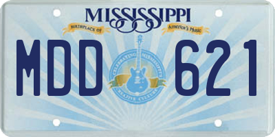MS license plate MDD621