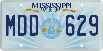 MS license plate MDD629