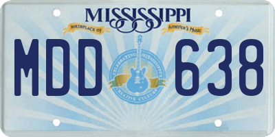 MS license plate MDD638