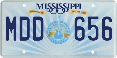MS license plate MDD656