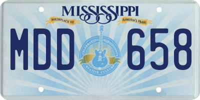 MS license plate MDD658