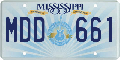 MS license plate MDD661